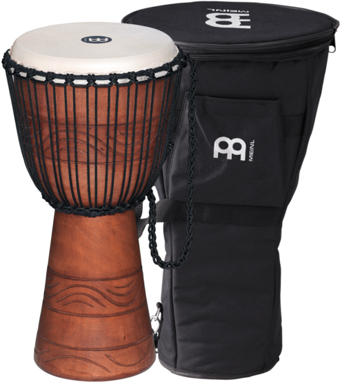 Original African Style Rope Tuned Wood Djembes, Water - Meinl Adj2-m Djembe And Bag (1024x768), Png Download