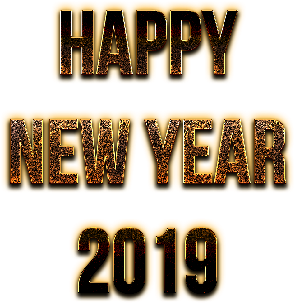 Happy New Year Png 2019 Free Png - Typeface (963x1040), Png Download