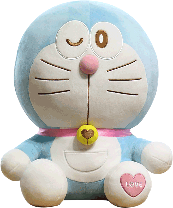 Doraemon Doll Machine Cat Blue Fat Child Pillow Doll - Stuffed Toy (800x800), Png Download