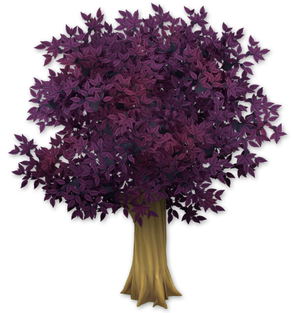 Purple Tree - Albero Di Ciliegio Png (615x615), Png Download