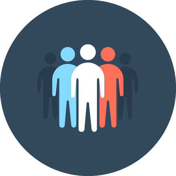 Roox Team Outsourcing - Team Flat Icon (590x590), Png Download