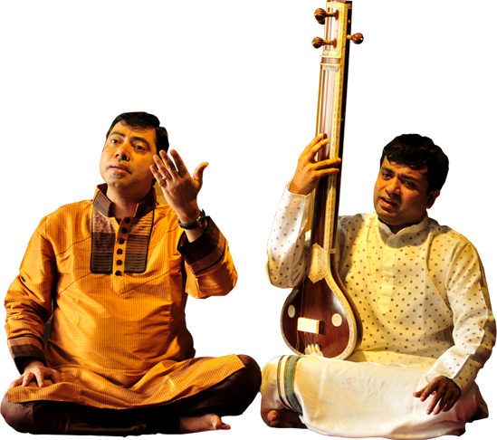 Shashikiran And Ganesh Are Known For Their Creative - Carnatica Brothers (549x486), Png Download