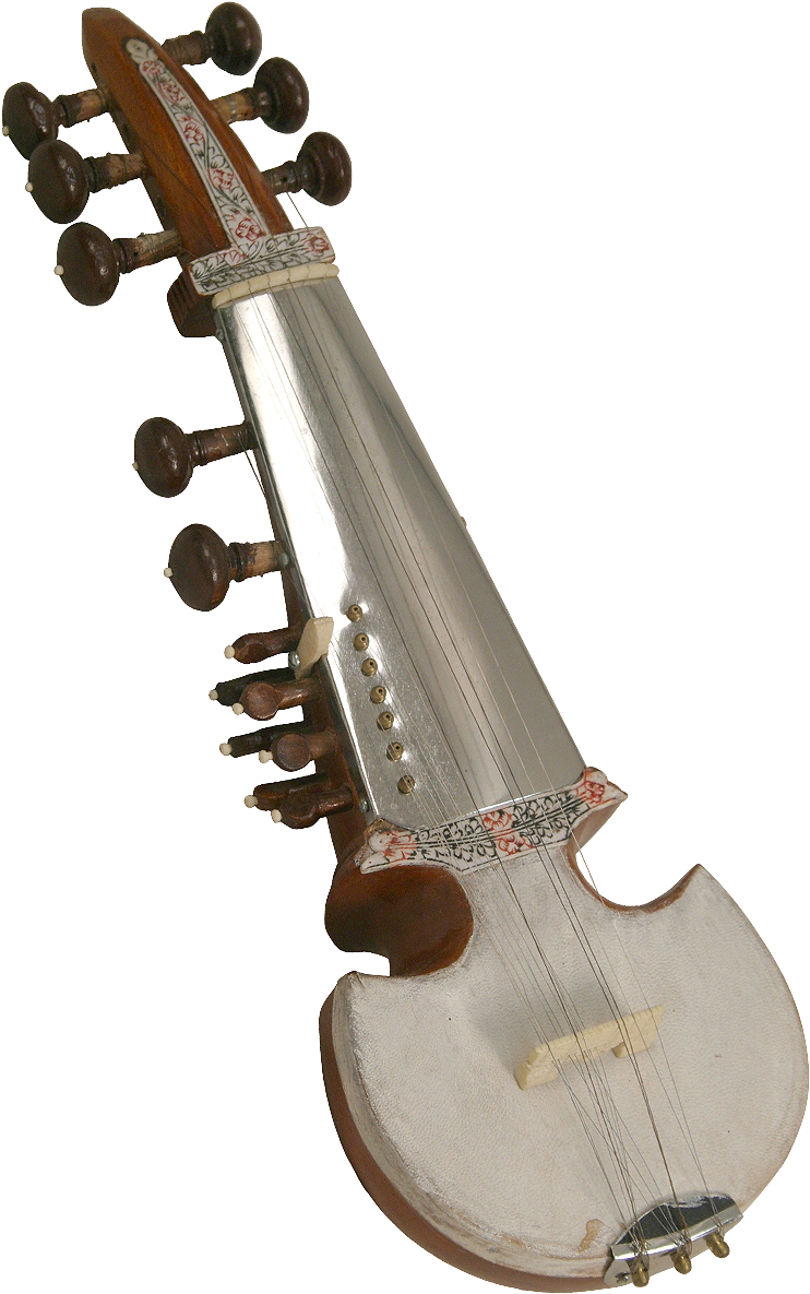 Four Stringed Fretless Instruments, Wooden, Harmonic - Sarod Musical Instrument (849x1268), Png Download