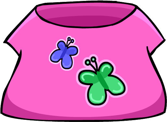 Butterfly T-shirt Clothing Icon Id 203 - Club Penguin Id Shirt (562x422), Png Download