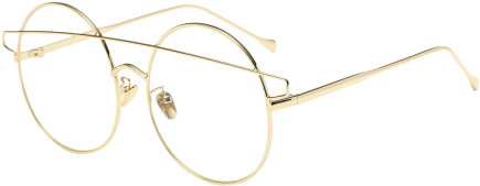 Transparent Lens Alloy Crossover Round Sunglasses - Shadow (600x600), Png Download