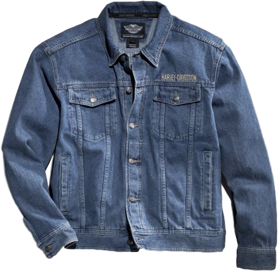 Men's Bar & Shield Logo Denim Jacket (1024x1024), Png Download