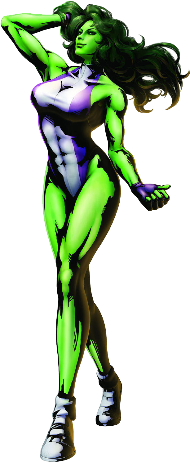 She Hulk Png Hd - Marvel Vs Capcom 3 She (688x1600), Png Download