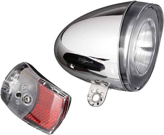 Velorbis Battery Bicycle Lamp Set - Retro Bicycle Lamp (600x600), Png Download