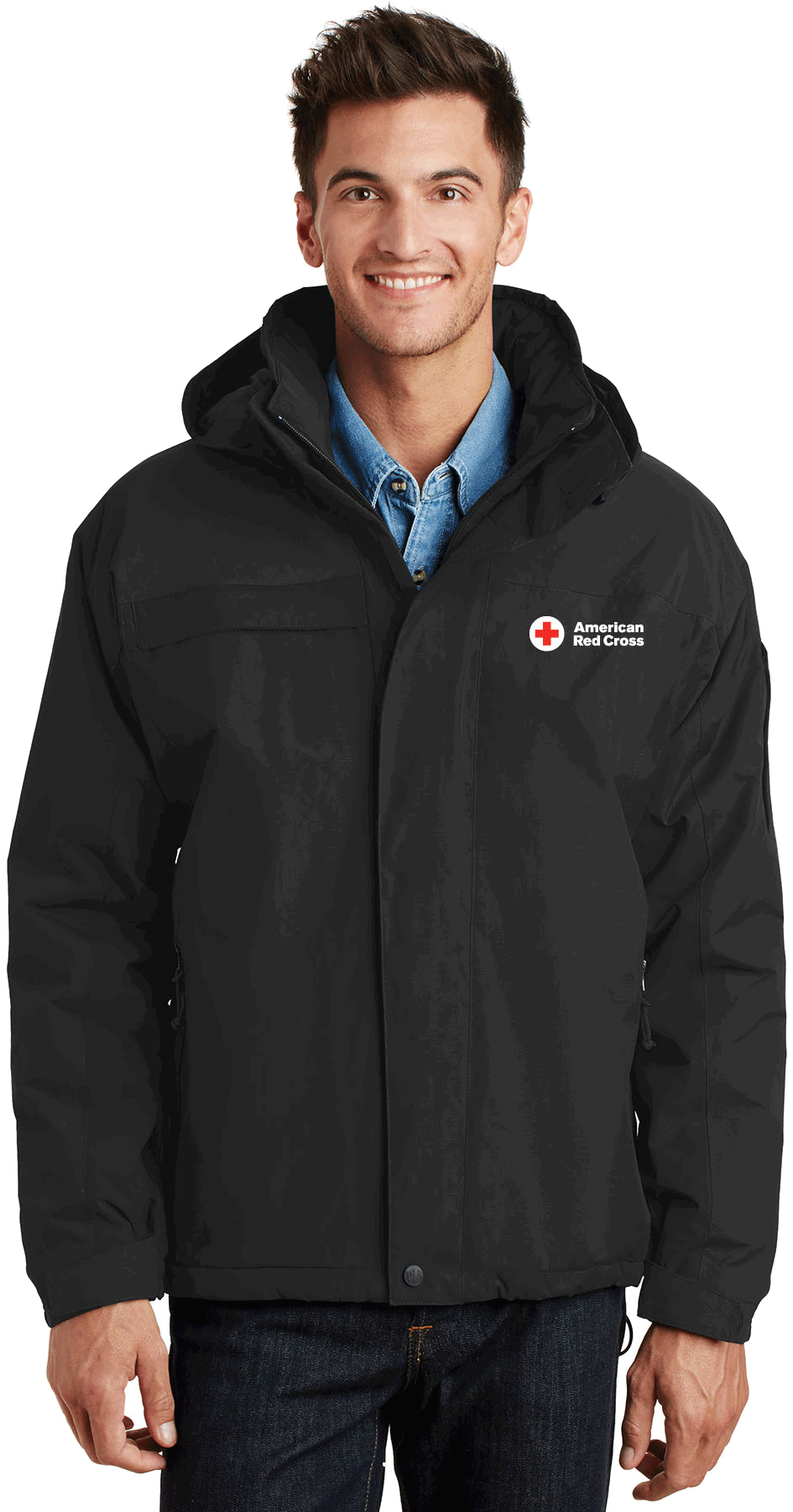 Men's Windproof / Waterproof Jacket Men's Windproof - North Face Fleece Hoodie Mens (1800x1800), Png Download