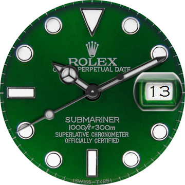 Rolex Submariner Hulk - Rolex Submariner Stainless Steel Blue Color Dial (360x360), Png Download