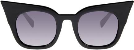 Anitta Cat Eye Black Sunglasses By Chilli Beans - Angular Glasses (450x300), Png Download