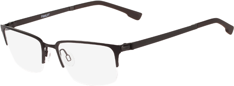 Flexon E1053 Glasses - Flexon E1053 Eyeglasses In Matte Dark Brown Color (1117x480), Png Download