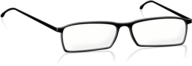 Medium Image - Spectacles Clipart Black And White (800x288), Png Download