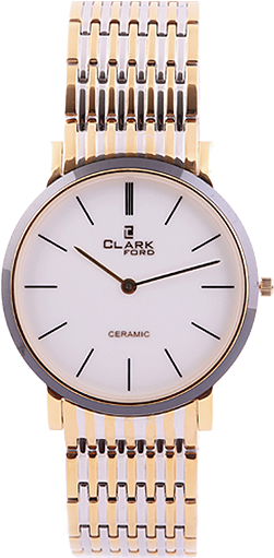 Clarkford Round Dial Watch Golden - Clark Watch (475x510), Png Download
