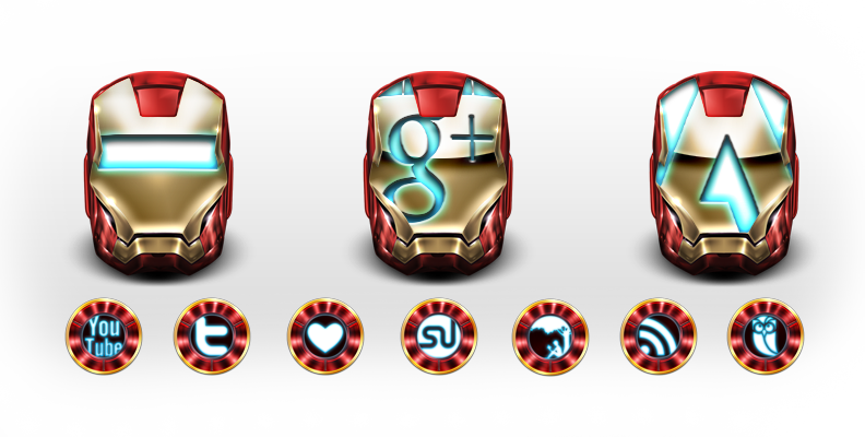 Iron Man Avengers Icons (792x400), Png Download