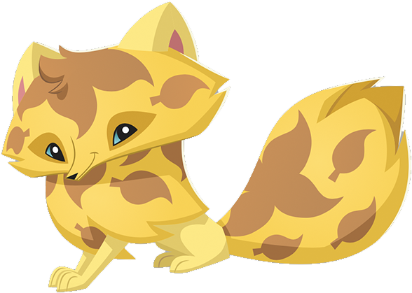 Arctic Fox Art Yellow Leaf - Portable Network Graphics (600x600), Png Download