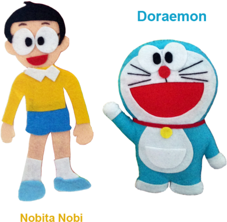 Felt 3d Doraemon With Nobita Personalised Wall Clock - Nobita Nobi (480x478), Png Download