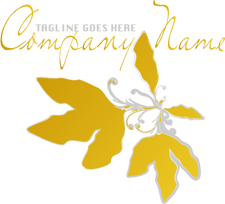 Yellow Leaf Logo Design - Laurel Wreath Vector (1000x1000), Png Download