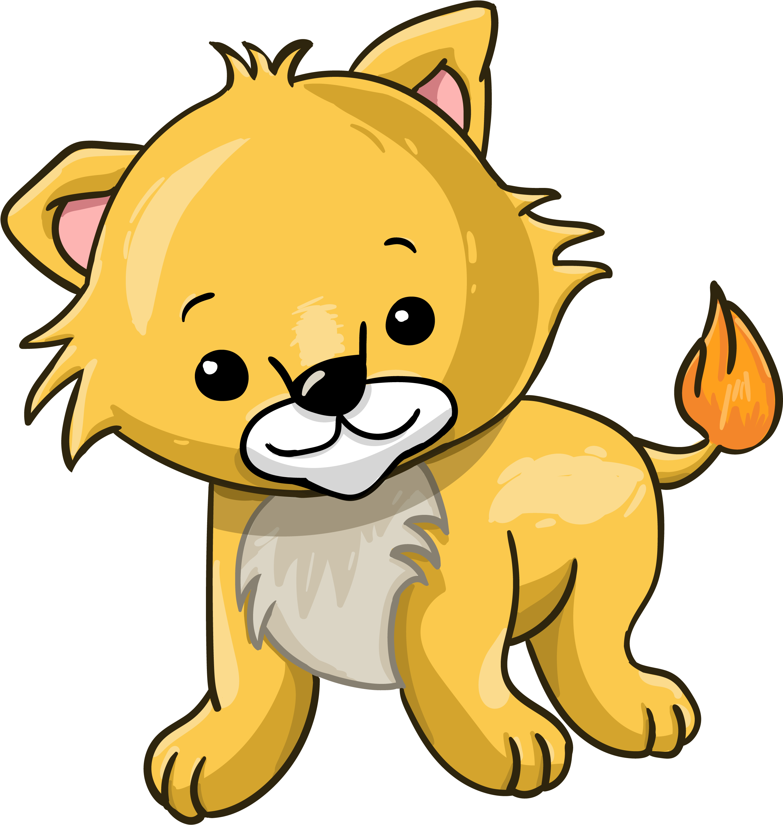 Cartoon Lion Cub - Leo Cool (2777x3056), Png Download