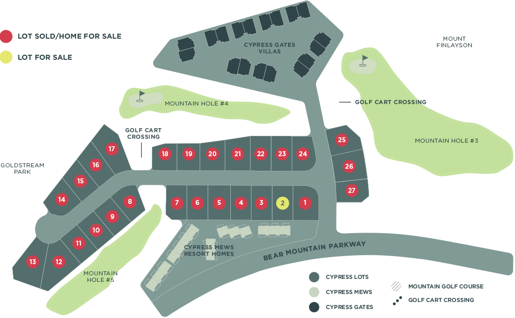 Cypress Neighbourhood Site Map - Cypress Mews Bear Mountain (1024x633), Png Download