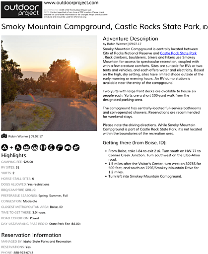 Smoky Mountain Campground Field Guide - Jumbo Campground Grand Junction Colorado (464x600), Png Download