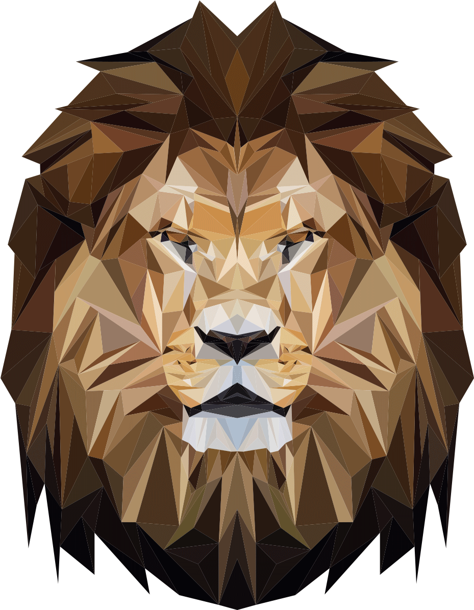 Sticker Origami Roi Lion Ambiance Sticker Col Alx A003 Tete De Lion Origami Full Size Png Download Seekpng