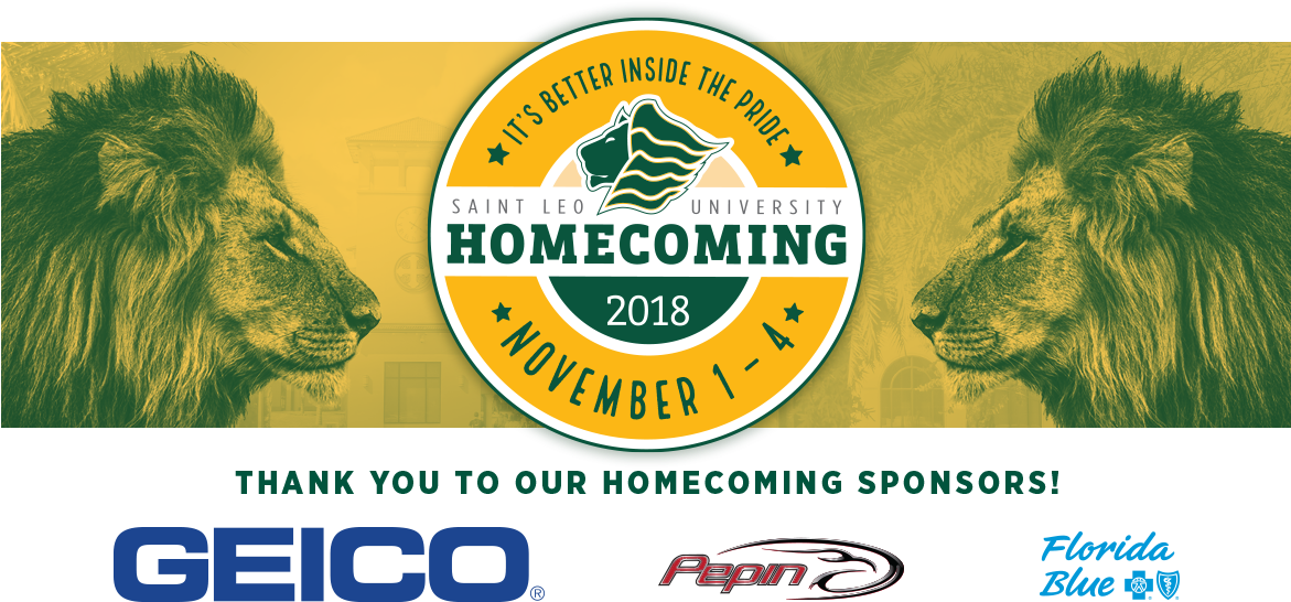 Homecoming 2018 Banner - Saint Leo University (1170x572), Png Download