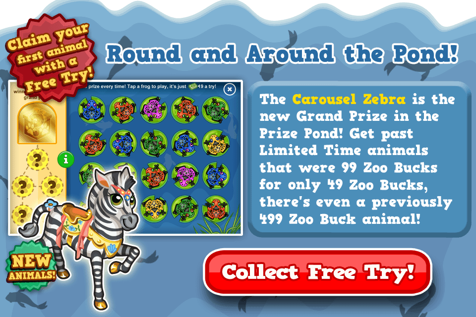 Prize Pond Carousel Zebra Modal - Zebra (960x640), Png Download
