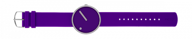 40 Mm Prince Purple/polished Steel - Rosendahl Picto Red Steel Watch Large 43368 (650x279), Png Download