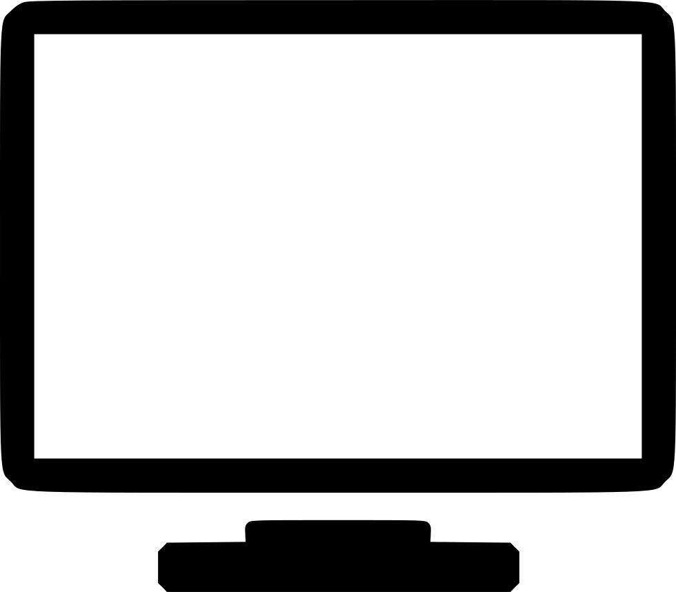 Png File Svg - Tv With Blank Screen (980x858), Png Download
