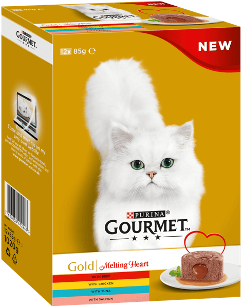 Gourmet® Gold Melting Heart Meat & Fish - Gourmet Melting Heart Cat Food (600x600), Png Download