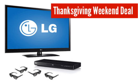 Black Saturday Walmart Deal - Lg 47 Inches 3d Tv (750x317), Png Download