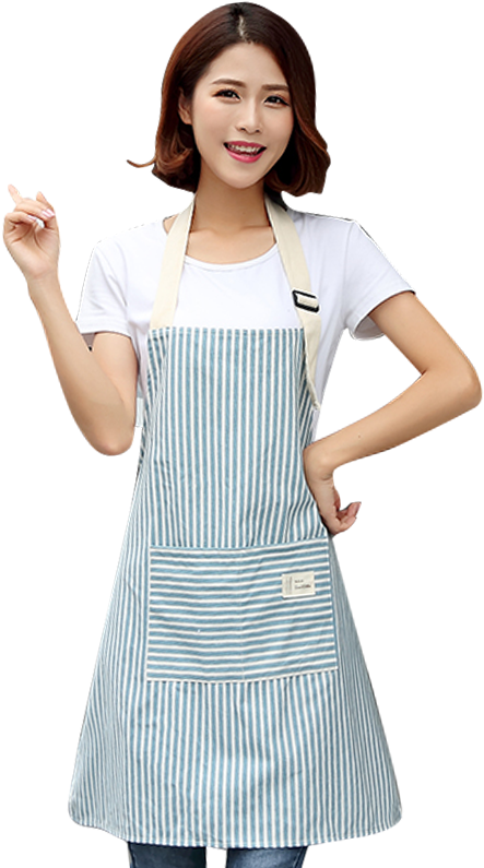 For Apron Korean Women Home Kitchen Linen Apron Baking - Girl (800x800), Png Download