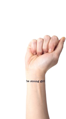 Girl Hand Transparent Image - Barbed Wire Tattoo On Wrist (400x400), Png Download