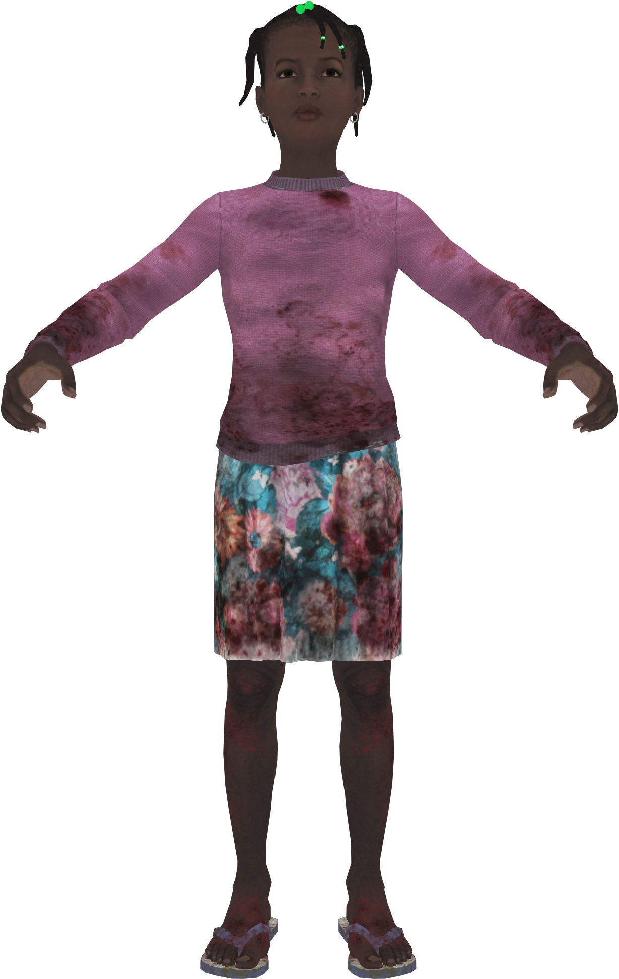 Civilian Haiti Girl Model Boii - Haiti Call Of Duty (1320x2019), Png Download