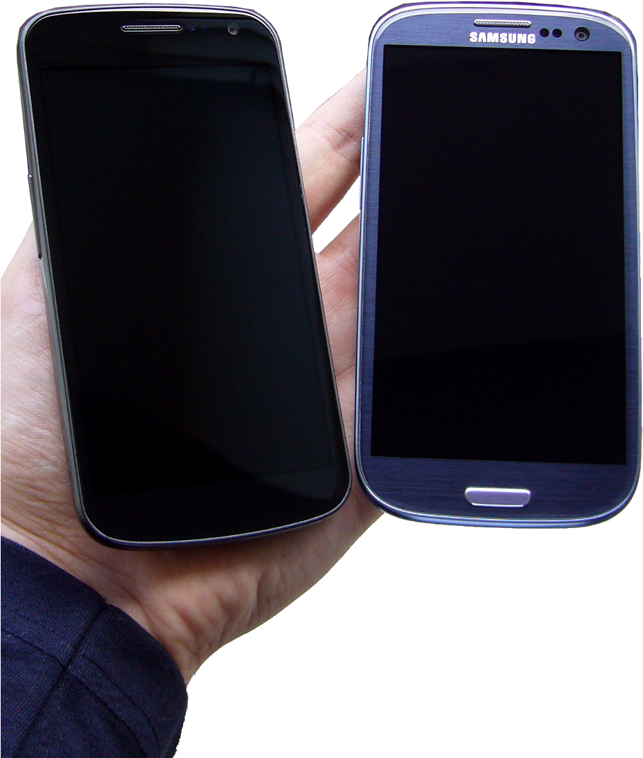 Galaxy Nexus And Galaxy S Iii Side By Side - Samsung Galaxy (960x1280), Png Download