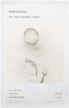My Real Squeeze Mask [rice] 20ml - Innisfree Sheet Masks Rice (450x450), Png Download