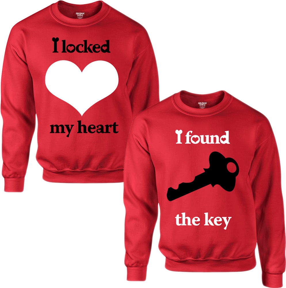 I Locked My Heart I Found The Key Couple Sweatshirt - Couples Clothing South Africa (1000x1000), Png Download