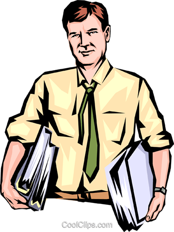 Man With Armloads Of Work Royalty Free Vector Clip - Working Adult Clipart Png (359x480), Png Download