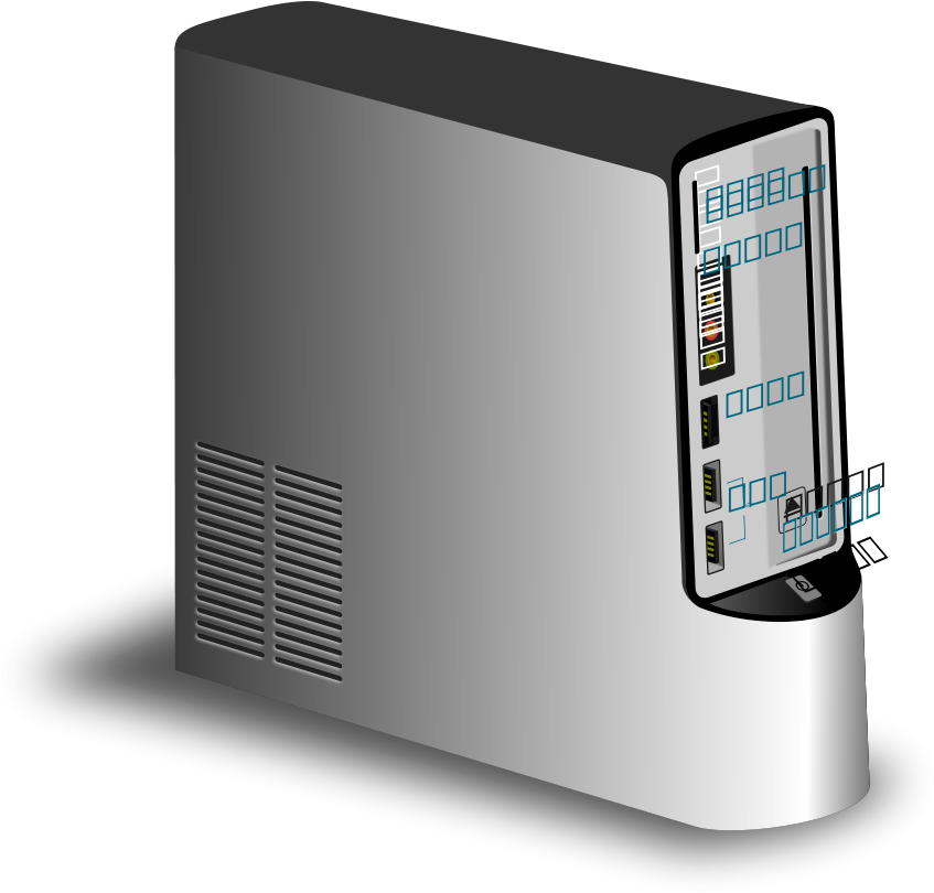 This Free Clipart Png Design Of Generic Office Cpu - Central Processing Unit (900x821), Png Download