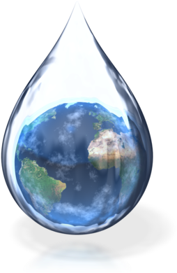 Clean Water Is Essential To Food Production - Water Drop Earth Png (300x400), Png Download
