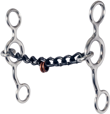Reinsman Junior Cow Horse Small Chain Mouth Bit (376x388), Png Download