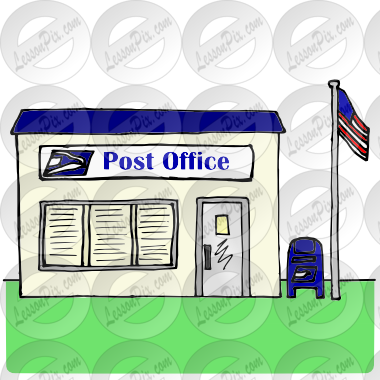 Easy Post Office Drawing (380x380), Png Download