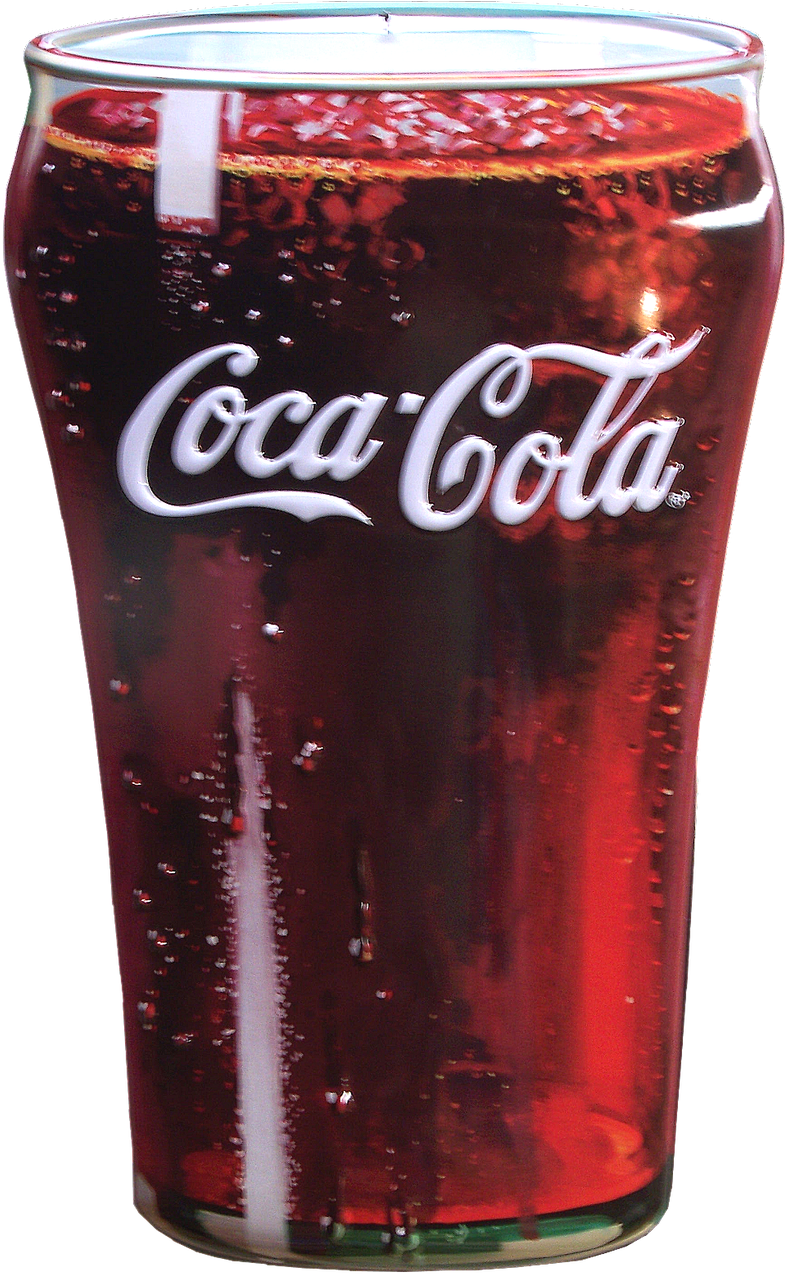 Coke Glasss Die Cut Embossed Coca Cola Sign, Even The - Coca Cola In A Glass (802x1280), Png Download