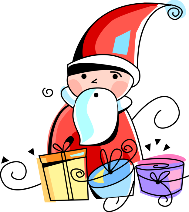 Vector Illustration Of Santa Claus, Saint Nicholas, (623x700), Png Download
