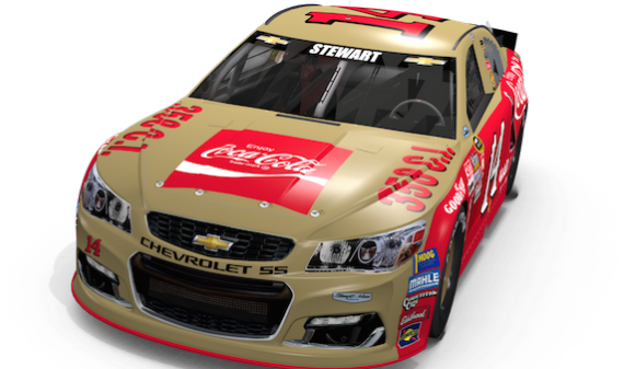 Darlington Real Thing Car - Tony Stewart Coca Cola Car (598x336), Png Download