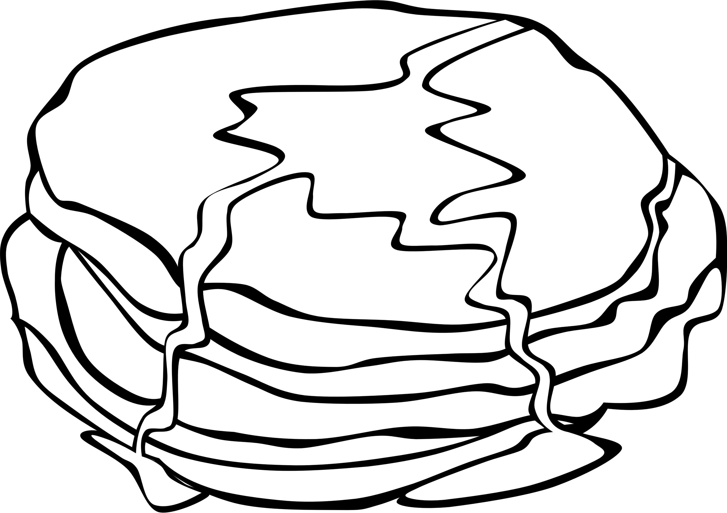 Big Image - Food Clipart Black And White Transparent (2400x1692), Png Download