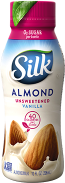 Silk Unsweetened Vanilla Almondmilk Single Serve Bottle, - Silk Pure Coconut Milk, Original - 0.5 Gal Carton (371x371), Png Download
