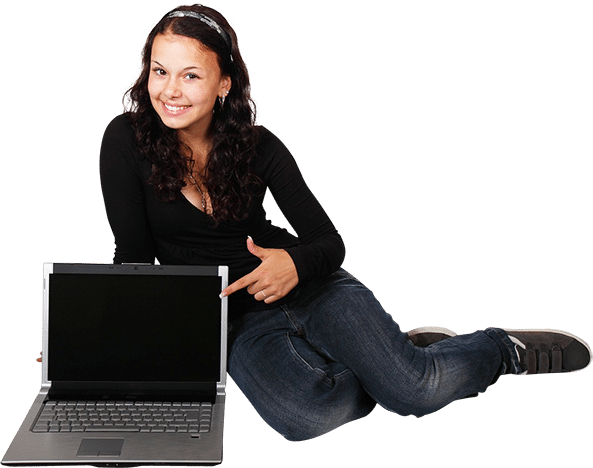 Business Woman And Laptop - Net Neutrality Big Government (593x468), Png Download