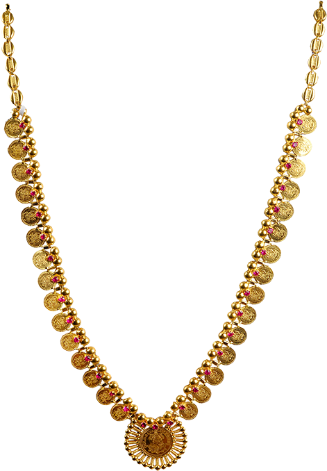 One Of The Kerala's Traditional Ornament Designs Heavily - Kasu Mala Traditional Kerala Jewellery (500x698), Png Download